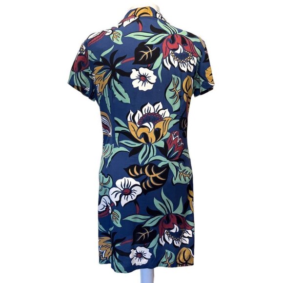 Reyn Spooner Blue Tropical Hawaiian Sleeveless Button Down Dress Ladies SMAll - Picture 2 of 7